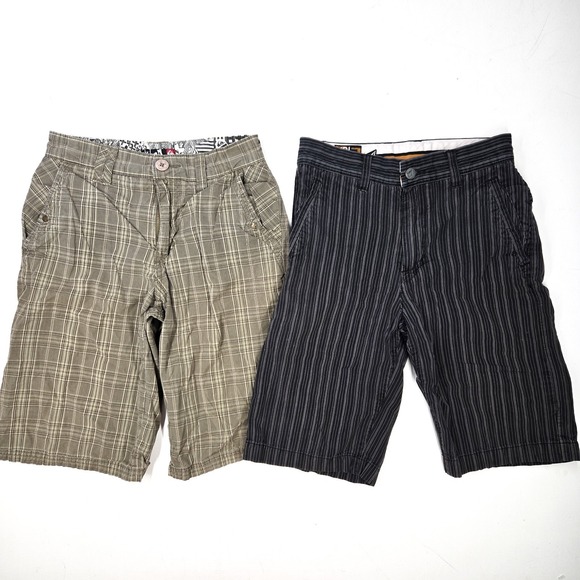 Quicksilver Volcom Boys Sz 12 Youth 26 Shorts Bundle Lot Chino Skate Surf - Picture 1 of 4